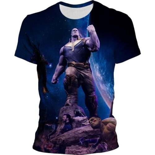 2021 New Summer Marvel Thanos 3D T shirt Casual Men Women Children Fashion Streetwear Boy Girl Kids Printed Tshirt Cool Tops Tee