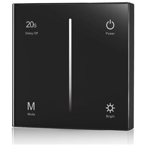 New Led Strip Dimmer 12V/24V Input 3Ax4CH 12A 144W Output Touch Panel Wall Mount Single Color String Dim T1-1 Dimming Rod Bar