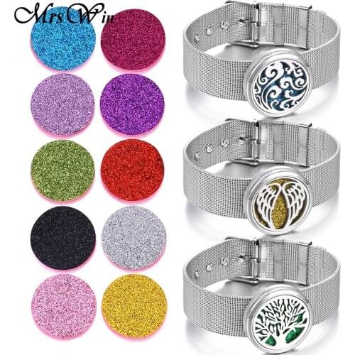 New Aromatherapy Jewelry 316L Stainless Steel Aromatherapy Bracelet Tree of Life Locket Bracelet Wristbands Christmas Gift