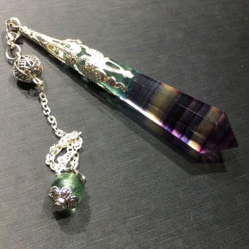 Crystal pendulum divination pendant energy stone hanging pendulum pendant fluorite fluorite in high-quality goods