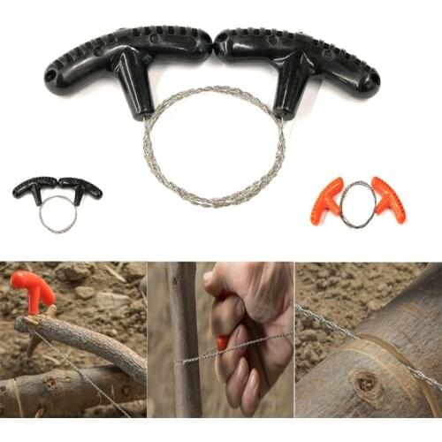 Field Survival Manual Wire Rope Chain Saw Practical Portable Emergency Equipment Survival Wire Saw Outdoor Camping Hiking