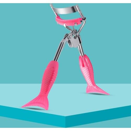 1 Piece Woman Protable Eyelash Curler With Fish Tail Handle Eyelash Tool With Combed Eyelash Curler Beauty Makeup Tool