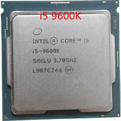 Intel Core i5-9600K Processor i5 9600K CPU SRELU 6Core 6Thread 3.7GHz 9MB 14nm 95W FCLGA1151