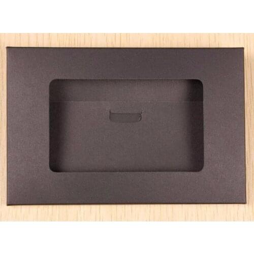 155*102*5mm Foldable Kraft Paper Postcard Box With Window For Photo Display Greeting Card Party Packaging Window Box