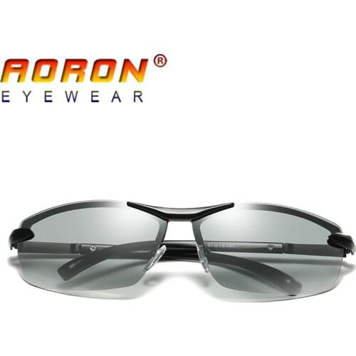 AORON Brand Photochromic Polarized Sunglasses Men Driving Anti Glare Goggles HD discolour Lens Sun Glasses Eyeglasses