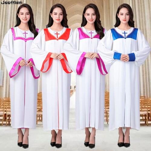 Christ Jesus Church Poetry Service Class Holy Robe Hymn Clothing Woman Nun Costume Christian Sing Dress Christian Gown Robe