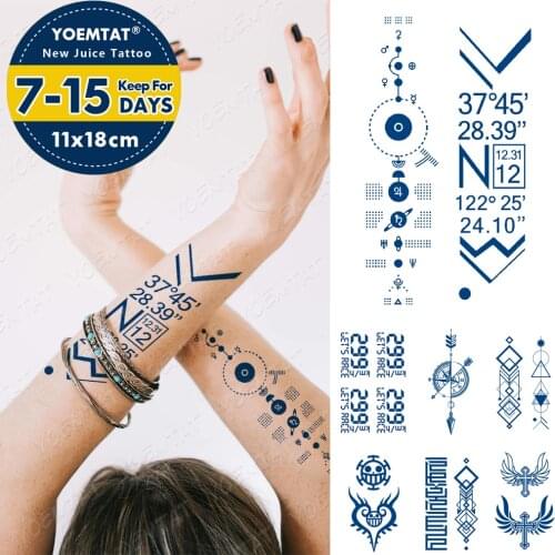 Juice Lasting Ink Tattoos Body Art Waterproof Temporary Tattoo Sticker Spider Dragon Totem Tatoo Arm Fake Sexy Scorpion Tatto