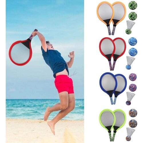 Outdoor Portable Beginner Badminton Ball Funny Indoor Durable Beach Toy Training Kindergarten Tennis Racket Set For Kids Toy Gif