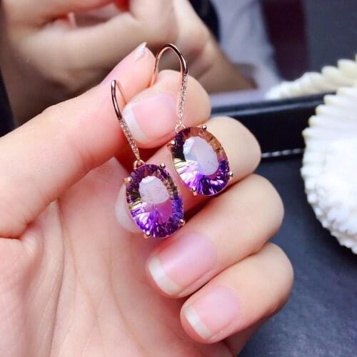 Vecalon Women's Gold Earrings