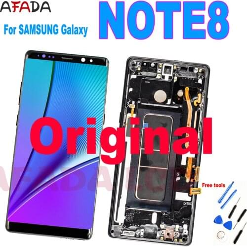 New 6.3" Original SUPER AMOLED Display For SAMSUNG Galaxy NOTE8 N950 N950F LCD Display Touch Screen Replacement Parts+Frame