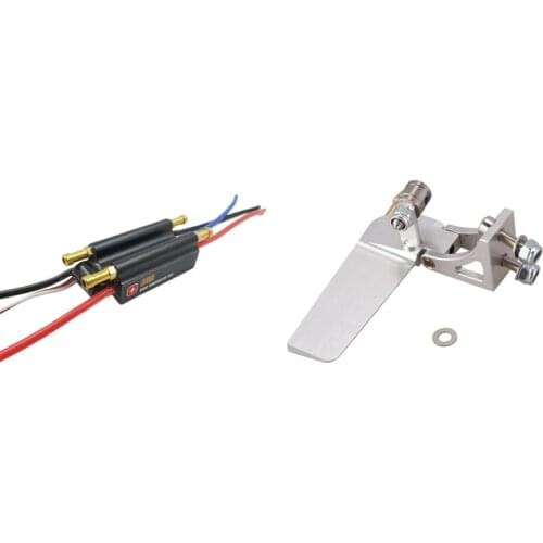 1PC RC Boat Water Absorbing Rudder 52mm Steering Rudder & 1x Rc Boat Brushless Motor ESC 30A Brushless ESC