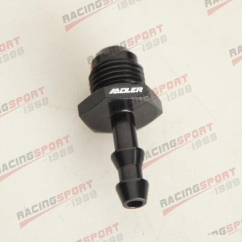 -6 AN AN6 6AN To 6mm Barb Straight Fitting Fuel Line Aluminum Black