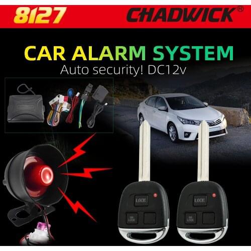 Car Alarm Systems Remote Control Central Door Lock Straight key for #02 Keyless entry System unclosed well warning CHADWICK 8127