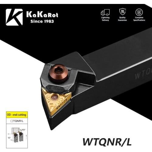 KaKarot External Turning Tool Holder WTQNR2020K16 WTQNR2525M16 WTQNR3232P16 TNMG1604 Carbide Inserts Lathe Cutting Machine Tools