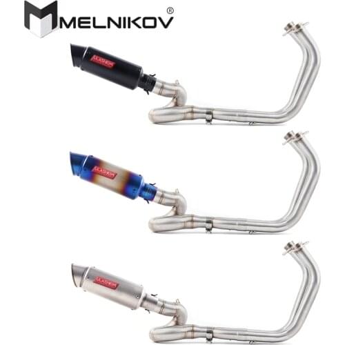 Motorcycle Exhaust Muffler Middle Pipe Full System For kawasaki ER6N ER6F NINJA650R ninja650 Z650 2017 2018 2019 2020 Exhaust