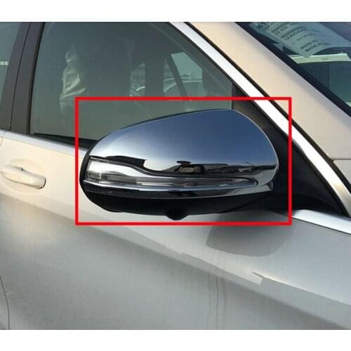 For Benz C-Class W205 2014-2017 ABS Chrome Side Mirror Cover Trim