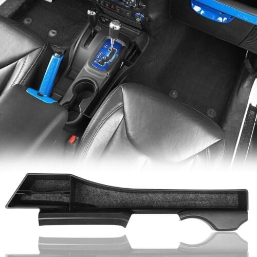 Gear Shift Console Pocket Organizer Space Filler Storage Box Tray Seat Side Storage Cas for Jeep Wrangler JL 2007-2017