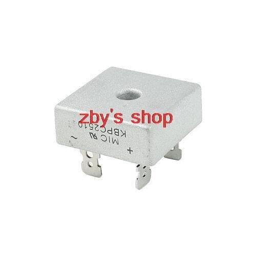 KBPC25-10 1KV 25Amp Silver Tone Metal Case Single Phase Bridge Rectifier KBPC2510