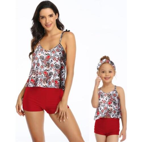Summer Women Girl Swimwear Beach Bath Swimsuit Family Look Bikini Mommy And Me Clothes Mom And Daughter Matching Dresses Outfits