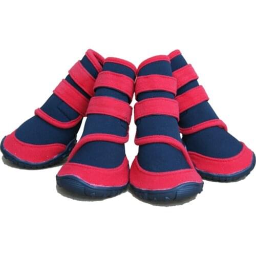 Hot sale high quality winter Waterproof Oxford Big pet dog shoes large Pet rain non-slip Boots/shoes, 4pcs/set