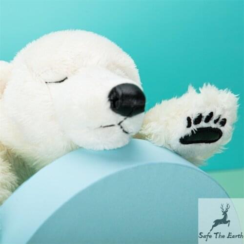 Cute Polar Bear Simulation Animal Lifelike Stuff Plush Toy Doll Children Christmas Gift 40cm