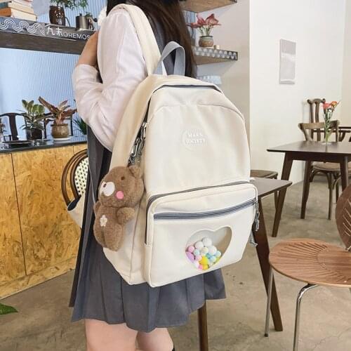 Harajuku Cute Backpack For Womens Fashion Student Waterproof Nylon School Bag Kawaii Girl Travel Backpack Female Shoulder Bag