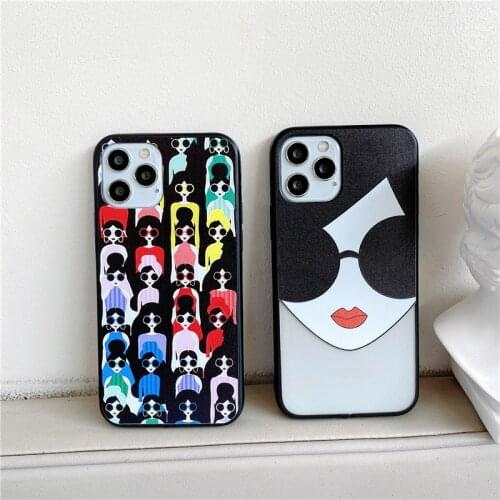 Fashion Sexy Sunglasses girl Matte Hard PC Phone case For iPhone 11 Pro Max 12 Pro Max 7 8 plus X XS XR shockproof cover