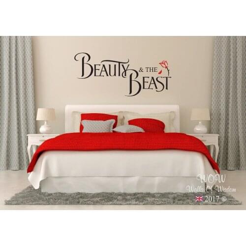 Wall Decal Vinyl Sticker Beauty And The Beast Children Teenager Adult Wall Sticker Wall Art Funny Decal Removable Poster WW-305