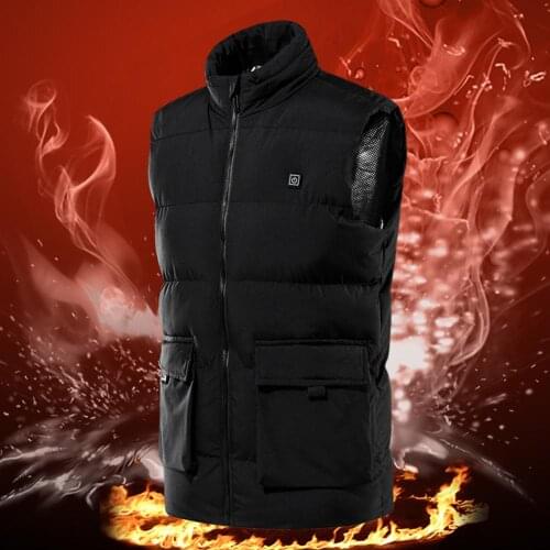New Skiing Heating Vest Washable Mens Casual Vest Charging Heating USB Connector Intelligent Constant Temperature Heating Vest