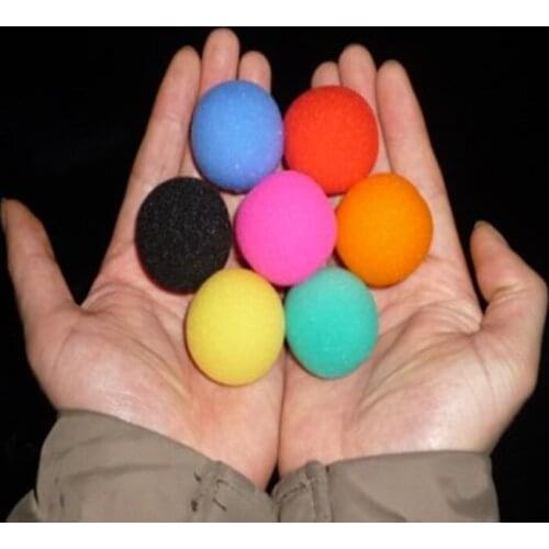 Wholesale 50pcs 4.5cm Super Soft Sponge Ball Magic Tricks Appearing/Vanishing Balls Magie Stage Street Illusions Classic Toys