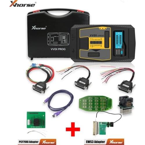Original Xhorse VVDI PROG Programmer V5.0.3 VVDI Programmer Key Tool for BMW ISN Read Function Plus PCF79XX Adapter EWS3 Adapter