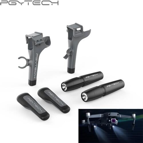 PGYTECH Extended Landing Gear Extensions Stand Safety Tripod Heightened Legs with LED Headlamp Kit Set for DJI Mavic 2 Pro