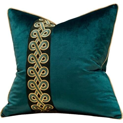 Nordic Simple Light Luxury Home Decoration Solid Square Velvet Sofa Living Room Bedside Pillow Covers Cushion