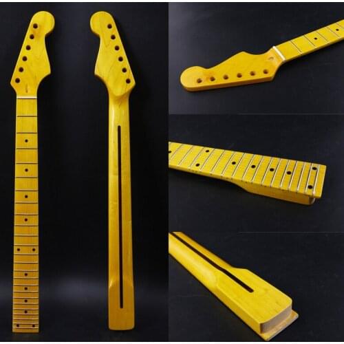 S5 Yellow guitar Neck 22Fret 25.5inch Rosewood Fretboard Dot Inlay DIY Guitar