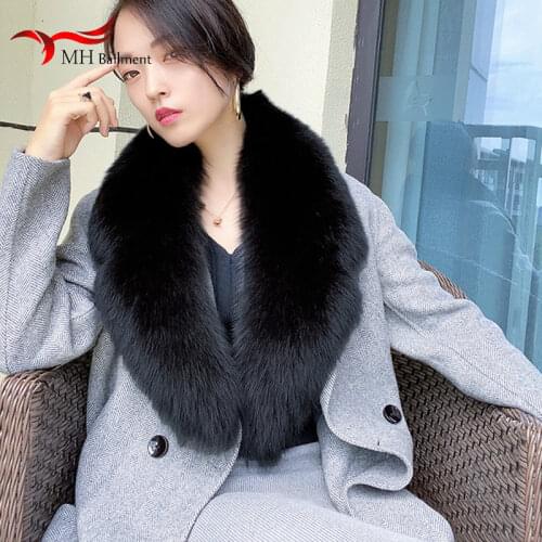 Wool Scarf Fox Maoxizhuang Collar Whole Coat Overcoat Hair Lead Leather And Fur Scarf Long Fund Men And Women General Purpose