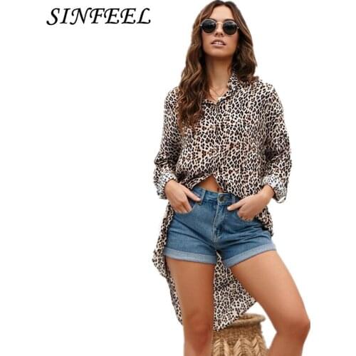 SINFEEL Leopard Blouses