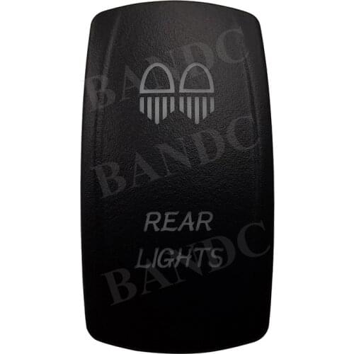 Cover Cap Only! Car Boat Dash REAR LIGHTS Laser Etched Rocker Switch Backlit Cover Cap ,Auto Accessories, Waterproof