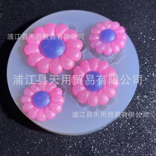 Sunflower Ornaments Decorate Silicone Mold Soft Ceramic Clay Chocolate Baking 15-1059