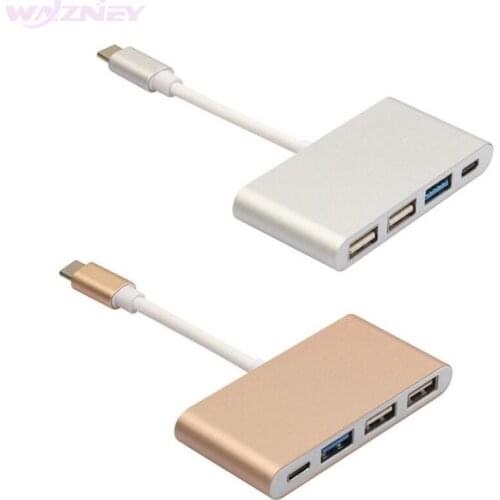 USB 3.1 Type-C to 3 Ports Type C To USB 3.0 2.0 HUB PD Charging Port Adapter For New MacBook 12" Google Chromebook Pixe