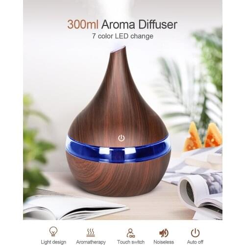 USB Aroma Essential Oil Diffuser Ultrasonic Cool Mist Humidifier Air Purifier 7 Color Change LED Night Light For Car Office Home