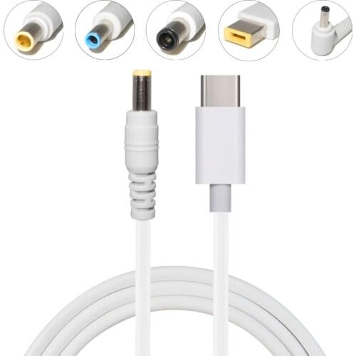 USB Type C Laptop Adapter Cable USB C to Universal Dc Power Supply Adapter Connector Converter for Asus Hp Dell Lenovo Laptop