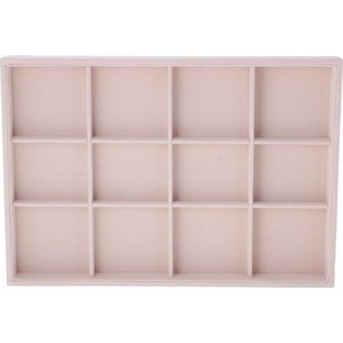 Velvet Ring Earrings Display Stand Jewelry Tray Holder Storage Box Case, 6 Styles to Select