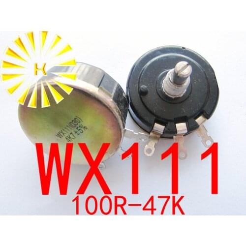 WX111 WX030 100R 220R 330R 1K 1.5K 2.2K 3.3K 4.7K 5.6K 6.8K 10K 15K 22K 33K 47K 3W Single Wirewound Potentiometer Pot x 50PCS