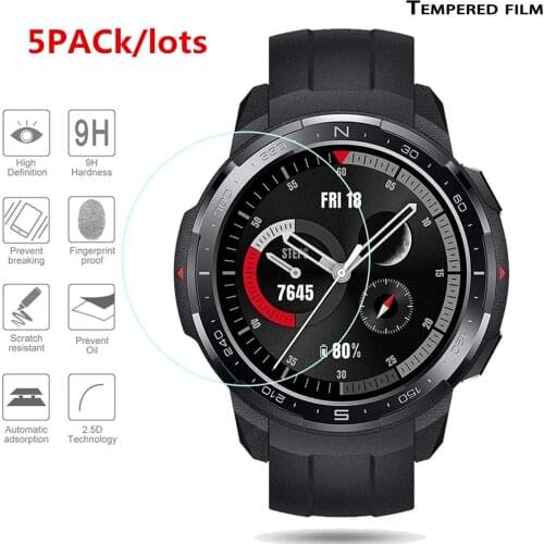 5pack For Honor Watch GS Pro Tempered Glass Screen Protector Film Guard for Honor Watch GS Pro Smart Bracelet Protection Film