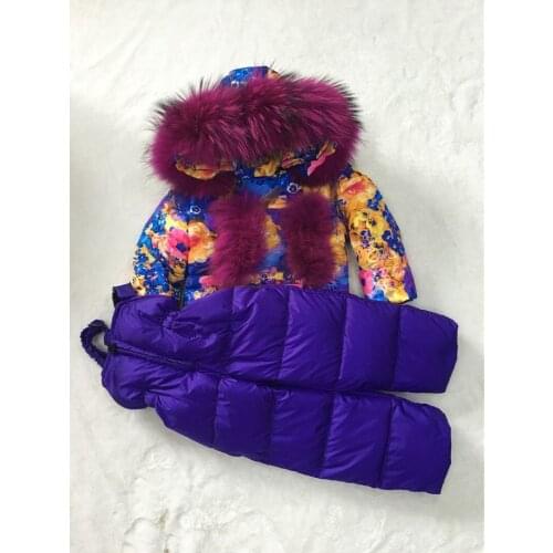Large Raccoon fur 2021 Winter Jacket child parka childrens down Jackets outerwear skiing boys & girls childrens down suit