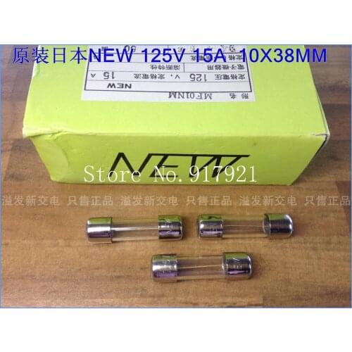[ZOB] The original Japanese NEW 15A 125V imported glass tube fuse 10X38MM --20PCS/LOT