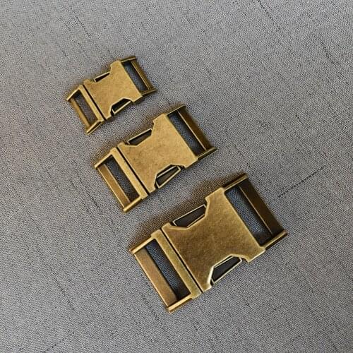 1 Pcs/Lot 15mm 20mm 25mm Bronze Metal Quick Side Release Buckles for DIY Out Door Luggage Dog Collar Buckle Belt Accessories