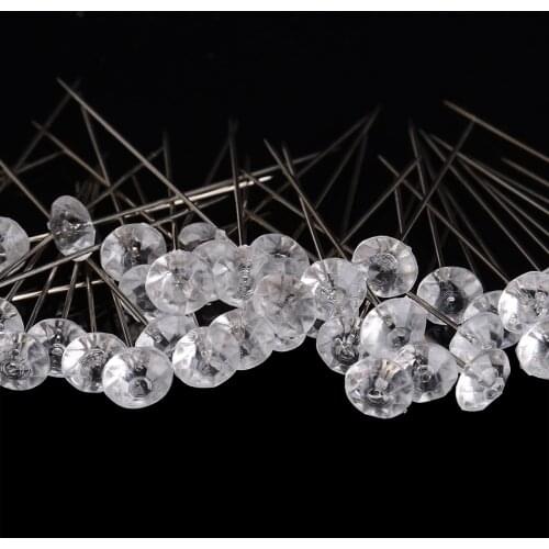 200pcs/Set 40mm Beautiful Bouquet Diamond Pins Diamante Bling Fashion Decoration for Bouquet Wedding Flowers