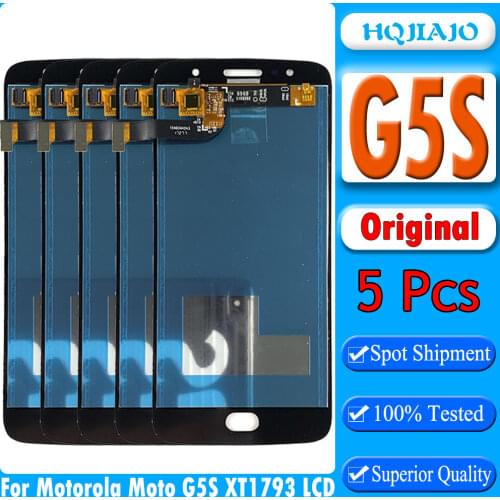 3/5 pieces/lot Test AMOLED 5.2" IPS LCD For Motorola Moto G5S Display Touch Screen XT1793 XT1794 XT1792 Digitizer G5S XT1795 LCD