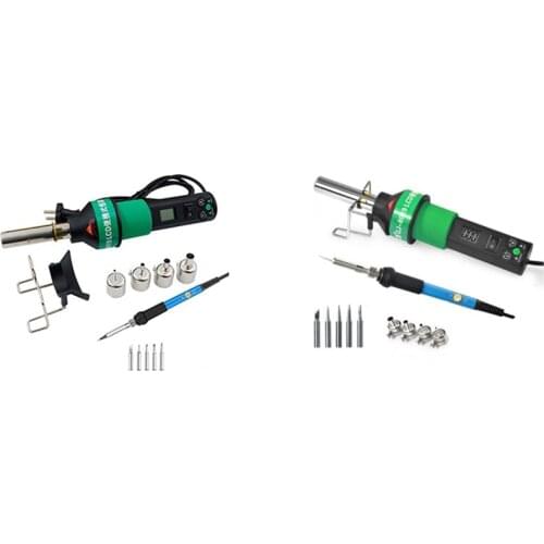 8019LCD Adjustable Temperature Hot Air with Four Nozzles and Electric Soldering Iron